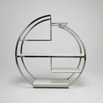 Art Deco Chrome and Glass Circular Display Shelf
