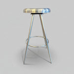 Striking Space Age Chrome Swivel Seat Bar Stool
