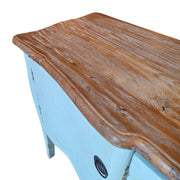 Charming Vintage-Style Sideboard with Distressed Mint Finish