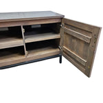 Crate & Barrel Wyatt Grey Mango Wood Media Console