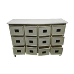 Vintage Farmhouse 12-Drawer Apothecary Bow-Front Chest