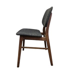 Sleek Scandi-Style Charcoal Fabric Dining Chair