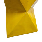 Bold Mustard Yellow Hourglass Faceted Geometric Side Table