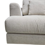Home Center Modern Comfort Beige Textured Fabric Cuddle Armchair