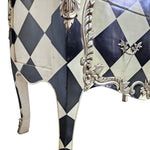Bold Harlequin Monochrome Baroque Style Chest of Drawers