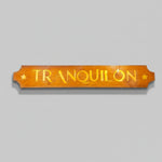 Rustic Hand-Carved Wooden TRANQUILON Wall Plaque Sign