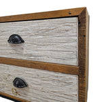 Rustic Industrial Two-Drawer Reclaimed Wood Nightstand