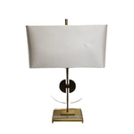 Art Deco Brass and Glass Disc Table Lamp