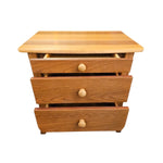 Mid-Century Modern Teak Three-Drawer Nightstand