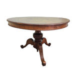 Victorian Style Solid Mahogany Round Pedestal Dining Table