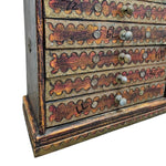 Artisanal Hand-Painted Wooden 10-Drawer Apothecary Jewellery Chest