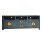 Midnight Azure Oriental Style Media Console