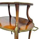 19th Century Italian Mahogany Two Tier Étagère Tea Table