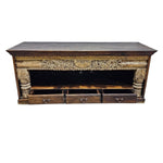 Rajasthani Ornate Hand Carved Solid Wood Credenza Sideboard