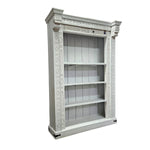 Heritage Carved Solid Wood Whitewashed Tall Bookcase