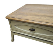 Two-Tone Farmhouse Coffee Table with Storage Drawers