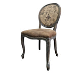 Vintage Parisian-Style Upholstered Dining Chair