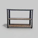 Industrial Iron & Reclaimed Wood 3-Tier Console