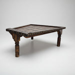 Rustic Bajot-Style Hand-Crafted Square Coffee Table
