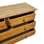 Timeless Honey-Toned Tiger Maple Chest of Drawers