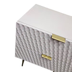West Elm Audrey Mid-Century Style Geometric Light Pink Nightstand