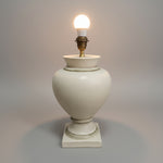 Refined Neo-Classical Style Off-White Urn Ceramic Table Lamp