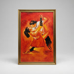 Passionate Argentine Tango Scene Original Framed Oil Canvas Painting