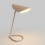 Minimalist Mid-Century Modern Matte White Curl Desk Lamp
