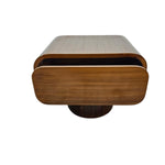 Sculptural Retro Brown Capsule Bedside Table