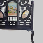 Heritage Sindhi Hand-Carved Solid Wood Four-Poster Antique Bed