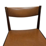 Classic Danish-Style Cognac Faux Leather Chair