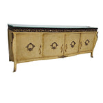Ornate Baroque Style Gilded Cream Four Door Credenza Sideboard