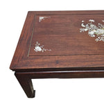 Hand-Inlaid Rosewood Coffee Table with Mother of Pearl