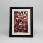 Atmospheric Moroccan Souk Textile Photographic Framed Wall Art