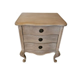 French Provincial Hand-Carved Bedside Chest