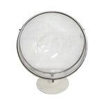 Futuristic Clear Acrylic Pedestal Bubble Chair with White Base