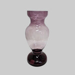 Bespoke Amethyst Pink Hand Blown Glass Baluster Vase