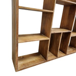 Marina Home Rustic Style Square Multi Compartment Wooden Wall Unit Shelf