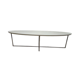 White Oval Coffee Table from Marina Home