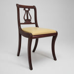 Vintage 20th Century Mahogany Harp Back Dining Chair