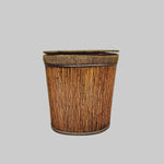 Rustic Style Large Rattan and Split Bamboo Storage Basket with Lid