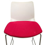 Alba Race Contemporary Red and White High Bar Stool