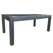 Modern Dark Wood Dining Table with Grooved Detail