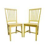 Italian Mid-Century Style Canary Yellow Slatted Wooden Dining Chair
