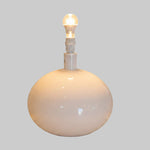 Luminous White Opal Glass Large Globe Table Lamp Base