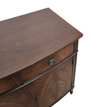 Vintage Style Elegant Bowfront Wooden Cabinet