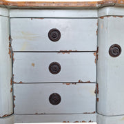 Charming Vintage-Style Sideboard with Distressed Mint Finish