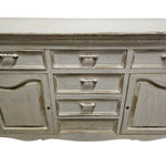 Provincial Charm Hand-Distressed Cream Sideboard Cabinet