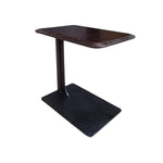 Sleek Espresso C-Shaped Side Table for Modern Living