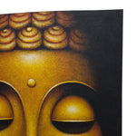 Serene Meditating Buddha Face Large Stretched Canvas Painting